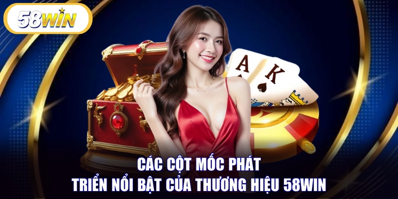 Các cột mốc phát triển nổi bật của thương hiệu 58WIN